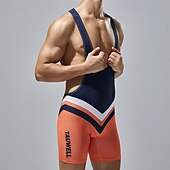 levne Pánské šortky, punčocháče a kalhoty-Pánské Wrestling Suit Kombinéza pro tvarování postavy Stahovací spodní prádlo Prodyšné Rychleschnoucí High Stretch Léto Jaro Polyester Venkovní Chůze Běhání Oranžová Zelená
