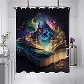 abordables Rideaux de Douche-Rideau de douche avec crochets 180cm*180cm(70&quot;*70&quot;) polyester lavable imperméable motif paysage peinture à l&#039;huile Van Gogh Arbre de Vie