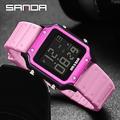 abordables Relojes digitales-Reloj electrónico de moda para hombre Sanda 2174, reloj despertador multifuncional deportivo resistente al agua 2024, reloj electrónico LED para hombre