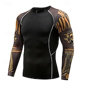 halpa Juoksupaidat ja tanktopit-Miesten Kompression Paita Urheilullinen paita Kuntosali paita Fitness paita Pitkähihainen Tee paita Kausaliteetti Urheilu- ja treenivaatteet Syksy Hengittävä Nopea kuivuminen Korkea Stretch