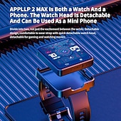 Недорогие Смарт-часы-LOKMAT APPLLP 2 MAX Умные часы 2.64 дюймовый Смарт-часы-телефон 3G 4G Bluetooth Педометр Напоминание о звонке будильник Совместим с Ноль Женский Мужчины GPS Хендс-фри звонки Медиа контроль IPX-4 57