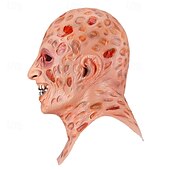 olcso Maszkok-Mindszentek napja Freddy Krueger Maszk Halloween-kellékek Felnőttek Férfi Borzalom Ijesztő jelmez Mindszentek napja Farsang Könnyű farsangi jelmez