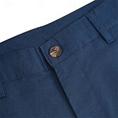 お買い得  休日-男性用 リネンパンツ ズボン スーツ サマーパンツ ビーチパンツ フロントポケット まっすぐな足 平織り 履き心地よい 高通気性 全長 フォーマル ビジネス 祝日 ファッション ベーシック ブラック ホワイト 伸縮性なし