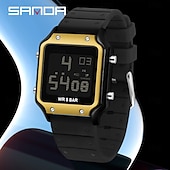 abordables Relojes digitales-Reloj electrónico de moda para hombre Sanda 2174, reloj despertador multifuncional deportivo resistente al agua 2024, reloj electrónico LED para hombre