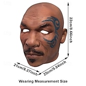 levne Maska-Mike Tyson Karnevalová maska Maska Plná hlava Dospělé Pánské Legrační kostým předvečer Všech svatých Karneval Jednoduchý karnevalový kostým