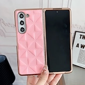 Недорогие Чехлы для Samsung-телефон Кейс для Назначение SSamsung Galaxy Z Fold 5 Z Fold 4 Z Fold 3 Кейс на заднюю панель Защита от удара броня Покрытие ПК Кожа PU