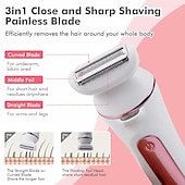 cheap Shaving &amp; Hair Removal-5-in-1 Hair Removal Epilator Shaver Face Razor Facial Brush Face Massage Body Exfoliator Rechargeable Hair Removal for Women