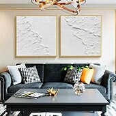 preiswerte Landschaftsgemälde-handgemachtes 3D-Ölgemälde auf Leinwand, groß, handgemalt, abstrakt, strukturiert, mit Palettenmesser, Boho-Ölgemälde, Wandkunst, individuelles zeitgenössisches minimalistisches Kunstwerk für