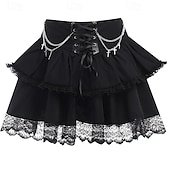 abordables Bas-Gothique Steampunk Jupe Bal Masqué Fille gothique Femmes Mascarade Soirée Adulte Jupe