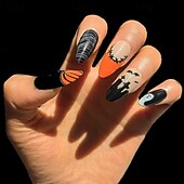 baratos Acessórios-1conjunto Resina Clássico Melhor qualidade Criativo Moda dia das Bruxas Festa / Noite Festival Unhas postiças para Unha de Dedo