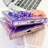 Χαμηλού Κόστους Samsung Θήκη-τηλέφωνο tok Για Samsung Galaxy S24 S24 Ultra Plus S23 Ultra A55 A35 A25 A15 5G Α54 S25 Ultra Πίσω Κάλυμμα με βάση στήριξης Προστατευτικό φακού κάμερας Ανθεκτική σε πτώσεις Πεταλούδα Επιμετάλλωση PC