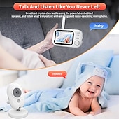 זול משגוחים לתינוק-בייבי מוניטור 1 mp פיקסלים אפקטיביים מצלמת אינפרא-אדום 330 ° זווית צפייה 5 m טווח ראיית הלילה