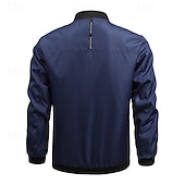preiswerte Herrenjacken &amp; Herrenmäntel-Herren Bomberjacke übergangsjacke Ausgehen Tasche Ganzjahres Einfach Lässig Stehkragen Regulär Schwarz Blau Armeegrün Grau Jacken