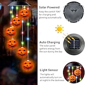 economico Illuminazione di Props di Halloween-1 pc 3 W Luci e lanterne di percorso Ad energia solare Creativo Multicolore 3.7 V 6 Perline LED