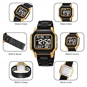 abordables Relojes digitales-SKMEI Hombre Reloj Digital Al Aire Libre Deportes Moda Reloj de Muñeca Luminoso Cronómetro Despertador cuenta regresiva TPU Reloj