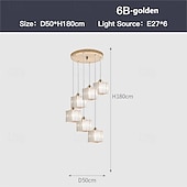 olcso Csillárok-csillár led kristály 6/9 fényű süllyesztett lámpák csigalépcső hosszú csillár villa lépcső könnyű duplex csillár 110-240v
