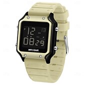 abordables Relojes digitales-Reloj electrónico de moda para hombre Sanda 2174, reloj despertador multifuncional deportivo resistente al agua 2024, reloj electrónico LED para hombre