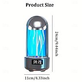 cheap Smart Lights-LED Smart Light Wireless Speaker With Time Display &amp; Alarm Clock - Stylish Desk Ornament With LED Lamp For Travel Superior Sound Quality, Time Display, Alarm Clock  Jellyfish LED Light