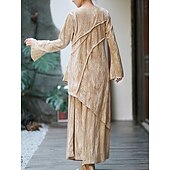 preiswerte Kleider-Retro Vintage Mittelalterlich Kleid Einfarbig Damen Maskerade Party / Abend Erwachsene Kleid