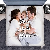 baratos Presentes Personalizados-Conjunto de Cama Impresso 100% Algodão Natural Melhor Presente de Formatura Presente Personalizado Conjunto de Capa de Edredom Conjunto de Cama para um Quarto Estiloso