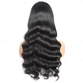 economico Parrucche lace front capelli veri-parrucche frontali in pizzo trasparente 13x6 con onde sciolte per donne nere, densità 150%, capelli umani pre-pizzicati con capelli del bambino
