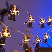 billige Halloween innendørs-1,5m 10led halloween lanterne string spøkelse festival scene atmosfære dekorasjon lanterne string edderkoppnett flaggermus gresskar død gud festival dekorative lanterner 1stk