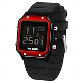 abordables Relojes digitales-Reloj electrónico de moda para hombre Sanda 2174, reloj despertador multifuncional deportivo resistente al agua 2024, reloj electrónico LED para hombre