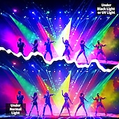 cheap Blacklight Tapestries-Blacklight Tapestry UV Reactive Glow in the Dark Glow Party Neon Party Ideas Hanging Tapestry Wall Art Mural for Living Room Bedroom