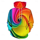 abordables sweats à capuche 3d pour hommes-Homme Graphic Sweat à capuche Sweats à Capuche Sweat-shirt Sweat à capuche manche longue Sweat à capuche Capuche Mode 3D effet Vacances Vêtement de rue Jaune Impression 3D Imprimé Toison Hiver