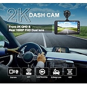 זול DVR לרכב-X9 1440P עיצוב חדש / HD / עם מצלמה אחורית רכב DVR 170 מעלות זווית רחבה 4 אִינְטשׁ IPS דש קאם עם WIFI / ראיית לילה / G-Sensor לד 4 אינפרא אדום רכב מקליט