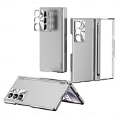 Недорогие Чехлы для Samsung-Чехол для телефона для Samsung Galaxy Z Fold 6 Z Fold 5 Z Fold 4 Z Fold 3 Задняя крышка с защитой экрана Магнитный Полноразмерный защитный Ретро броня PC