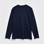 abordables Camisetas y Tanks Elite para Hombres-Hombre Manga Larga Cuello Barco Color sólido Prendas de punto Diario Cuello redondo Exterior Casual Ropa Deportiva gris oscuro Negro Blanco Camiseta superior para hombre