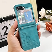 お買い得  サムスン用ケース-電話 ケース 用途 サムスンのギャラクシー Zフリップ6 Z Flip 5 Z Flip 4 Z Flip 3 フリップカバー 耐衝撃 幾何学模様 PC PUレザー