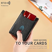 Недорогие визитницы и футляры-Кошелек с блокировкой RFID, простой многофункциональный тонкий складной держатель кредитных карт, портативный мужской кошелек с передним карманом и зажимом для денег