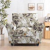 billige Sofatrekk-stretch floral lenestoltrekk elastisk slipcover med blomstermønster for en stilig og sikker passform ideell for å beskytte og forfriske lenestolen din