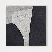 preiswerte Abstrakte Gemälde-Ölgemälde handgemachtes beiges Wabi Sabi Ölgemälde handgemalte Wandkunst schwarz beige abstraktes Gemälde großes schwarzes minimalistisches Wandkunst beige strukturiertes Leinwandgemälde neutrales
