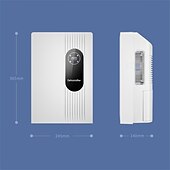 cheap Humidifiers &amp; Dehumidifiers-Digital Dehumidifier with Touch &amp; Remote Control Humidity Display Dehumidifiers for Living Room Bedroom 42W