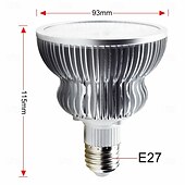 お買い得  植物育成ライト-フルライト植物ランプ、リモコン付き、アルミ合金植物成長電球、E27 50W、高出力、赤/青/太陽色調整、タイミング機能、85-265V、1個