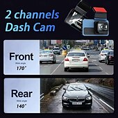 abordables DVR pour voiture-Caméra de tableau de bord IPS 3 pouces avec surveillance HD 1080p, grand angle CMOS, avec vision nocturne WiFi, capteur G, sans enregistreur de voiture