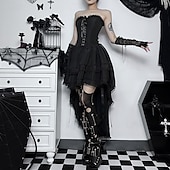 levne Šaty-Punk a gotika Středověké Koktejlky Šaty Maškarní Gotická dívka Dámské Fantazie Steampunk předvečer Všech svatých Karneval Plesová maškaráda předvečer Všech svatých Maturitní ples Festival Dospělé Šaty