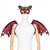 levne Příslušenství-Monsters Drak Sady kostýmních doplňků Křídla Maska Dospělé Pánské Dámské předvečer Všech svatých Karneval Jednoduchý karnevalový kostým