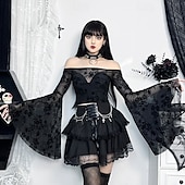 abordables Bas-Gothique Steampunk Jupe Bal Masqué Fille gothique Femmes Mascarade Soirée Adulte Jupe