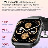 tanie Inteligentne bransoletki-696 MT500 Inteligentny zegarek 1.97 in Inteligentne Bransoletka Bluetooth EKG + PPG Monitorowanie temperatury Krokomierz Kompatybilny z Android iOS Męskie Odbieranie bez użycia rąk Powiadamianie o