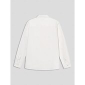 baratos Camisas Elite Masculinas-Homens Branco Manga Longa Gola Dobrada Verão Primavera &amp; Outono Roupa
