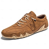 cheap Men&#039;s Sneakers-Men&#039;s Green Casual Faux Leather Sneakers with Unique Stitching and Lace-Up Design, Comfortable and Stylish for Everyday Wear