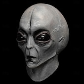 preiswerte Masken-Außerirdischer Maske Haloween Figuren Realistische Maske Erwachsene Herren Damen Gruseliges Kostüm Halloween Karneval Einfaches Karnevalskostüm