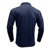 preiswerte Klassisches Poloshirt für Herren-Herren Golfhemd Golfpolo Arbeit Casual Kargen Langarm Basic Modern Farbblock Patchwork Taste Frühling &amp; Herbst Regular Fit Wein Schwarz Armeegrün Königliches Blau Dunkelgrau Braun Golfhemd