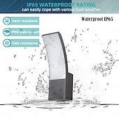 baratos luzes de parede ao ar livre-luz de parede externa led 12w arco moderno luz de parede externa à prova d&#039;água ip65 estável em luz de parede preta externa adequada para varanda externa pátio jardim banheiro quarto 85-265v