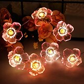 cheap Solar String Lights-4M 40LED Solar Cherry Blossom Mushroom Hazelnut Copper Wire String Lights Outdoor Waterproof Christmas Thanksgiving Garden Party Balcony Home Decoration