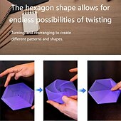 cheap Gifts-Fractal Fidget Hexagon, 3D Printed Hexagonal Toys, 3D Printed Fidget, Infinity Cube Fidget Toy, Geometric Fidget Toy, Hexagon Spiral Fidget Toy, Stress and Anxiety Fidget Toy